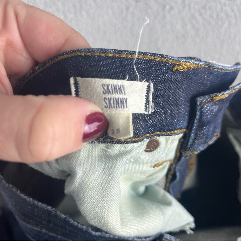 Madewell Women’s Skinny Skinny Dark Wash Mid-Rise Cuffed Jeans Size 25 - Picture 5 of 14